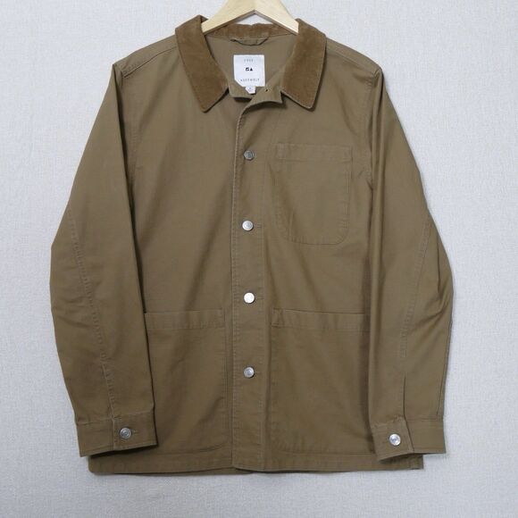 Free Assembly Other - Free Assembly Men’s Barn Jacket Size M Brown Chore Coat Corduroy Collar Utility